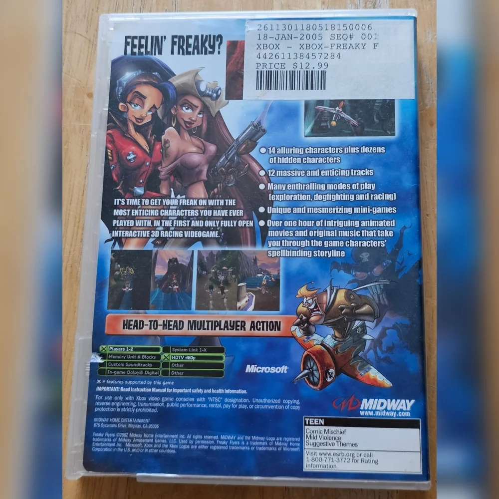 Freaky Flyers Xbox Video Game Rated T Teen Includes Manual